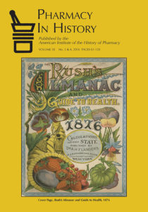 Cover of Pharmacy in History v. 58 no. 3-4