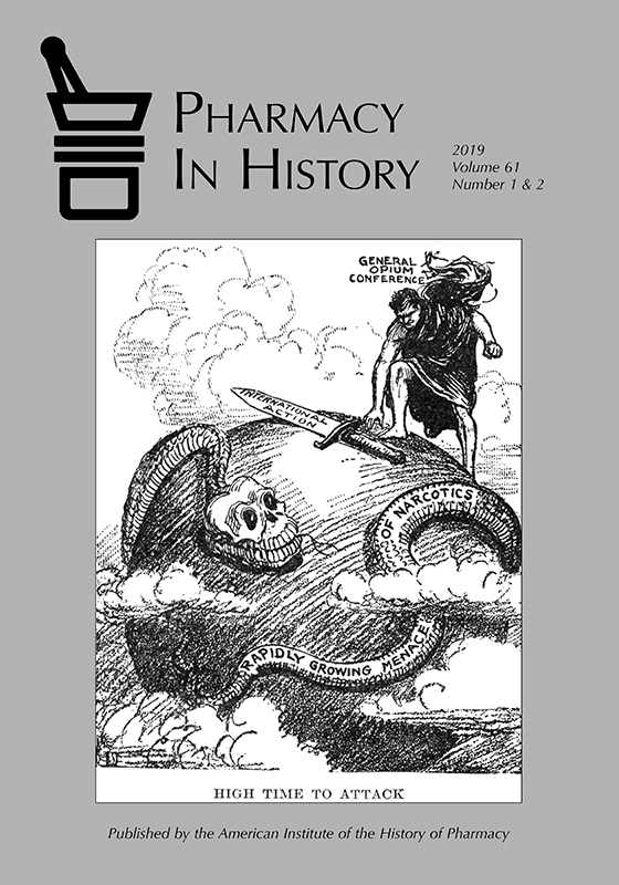Cover of Pharmacy in History vol. 61, no. 1 & 2