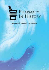 Pharmacy in History vol. 62, no. 1&2 (2020) cover